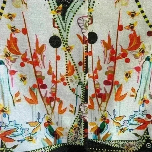 Piccione Piccione Designer 3D Graphic Whismy Feminine Blazer Top Size 42/M - Picture 10 of 12